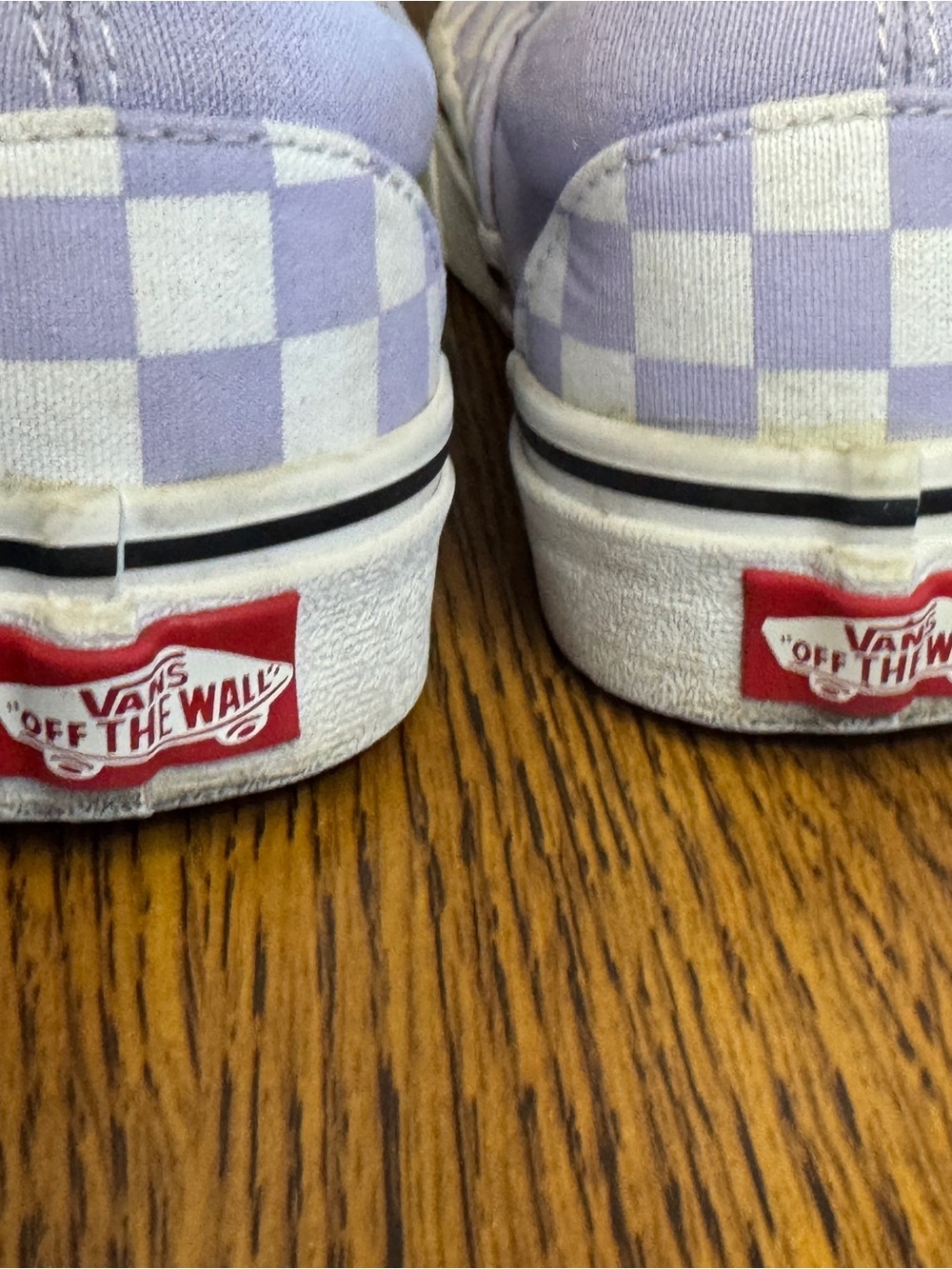 Vans Women's Classic Slip-On Checkerboard Sneakers - Lavender/White - Picture 2 of 7